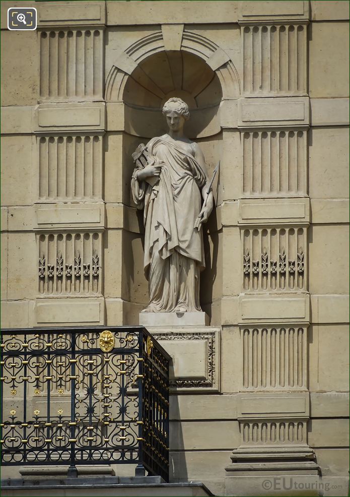 Greek Muse Erato statue at Aile de Marsan