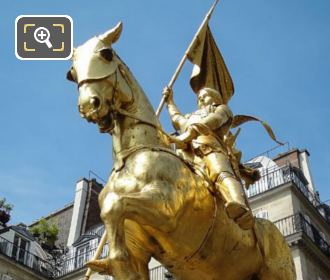 Gilded bronze statue of Jeanne d'Arc