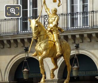 Statue of Joan of Arc on her horse