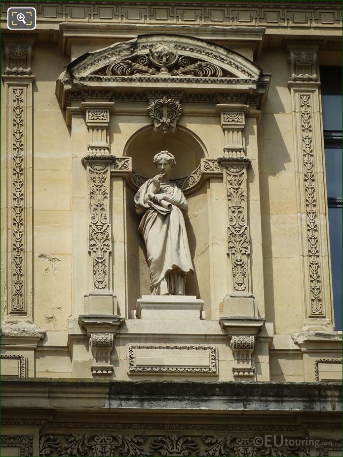 Allegory statue Pavillon de Marsan the Louvre