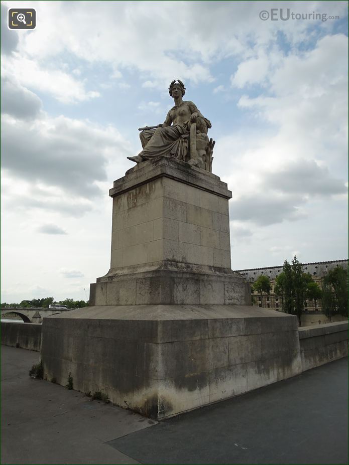 La Seine statue by L Petitot on Pont du Carrousel