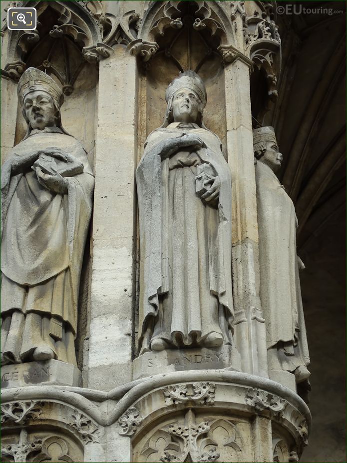 Saint Landry statue, Eglise Saint-Germain l'Auxerrois, Paris