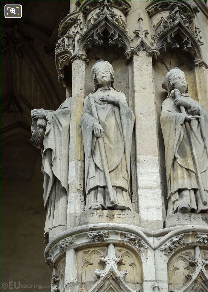 Saint Marcel statue, Eglise Saint-Germain l'Auxerrois, Paris