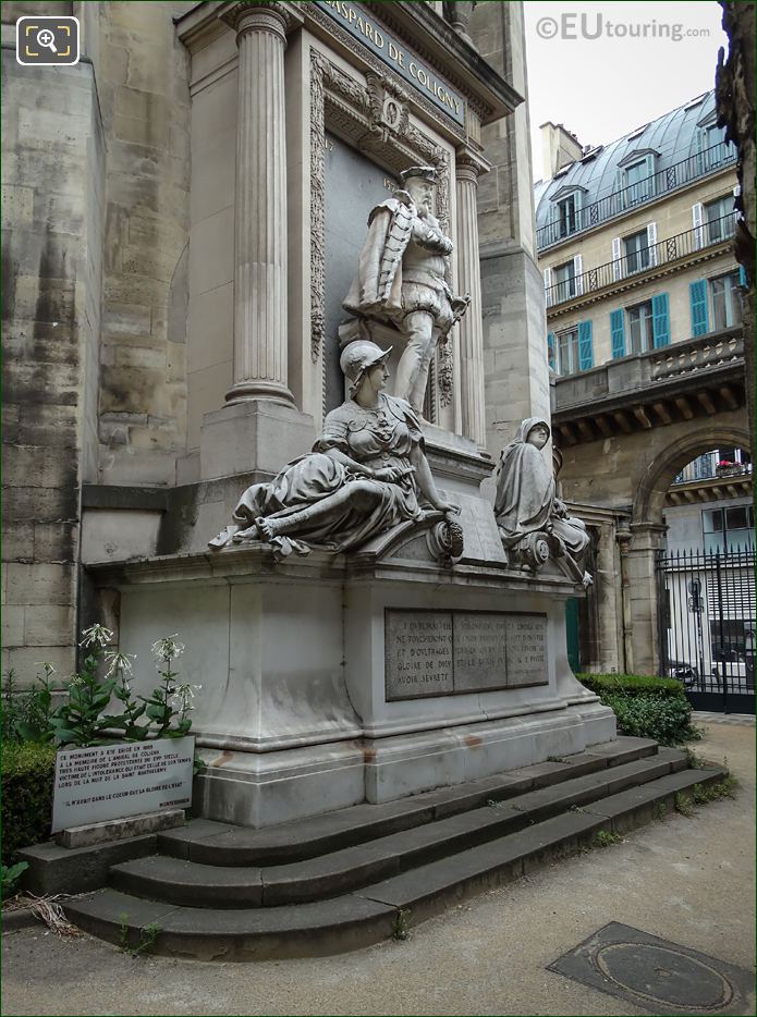 Gaspard de Coligny monument by Scellior de Gisors