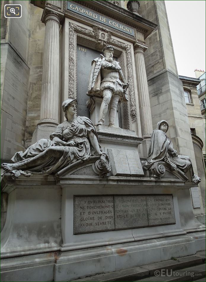 Monument de l'Amiral Gaspard de Coligny sculptures