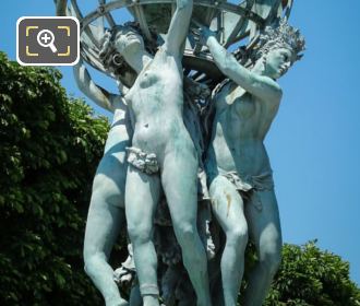 Female allegorical statues by Jean Baptiste Carpeaux