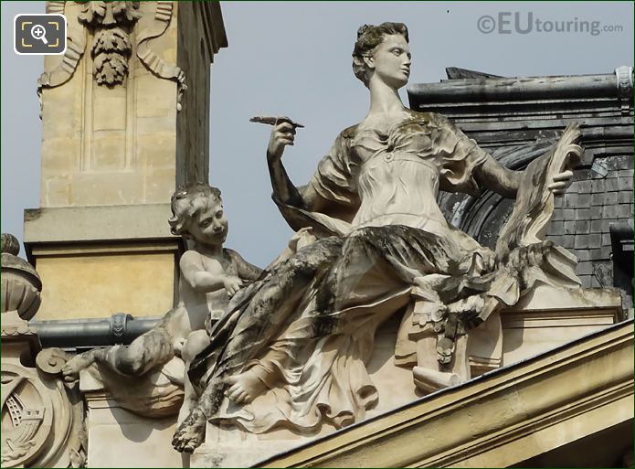 Histoire statue on Petit Palais roof