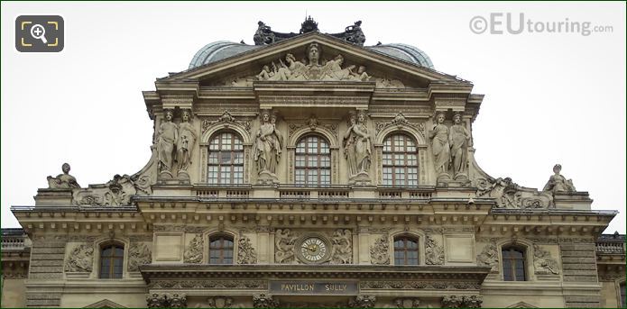 Musee du Louvre facade of Pavillon Sully