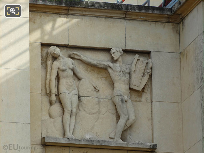 God of Music bas relief sculpture, Palais de Chaillot, Paris