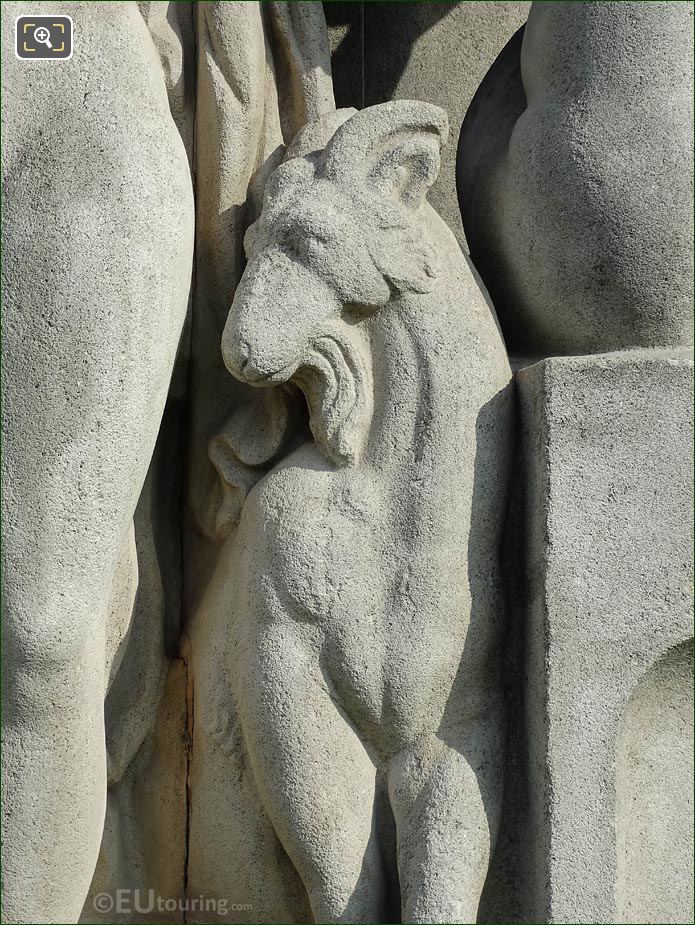 Goat on SE side La Joie de Vivre statue