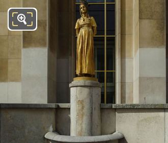 Golden Les Fruits statue Palais de Chaillot