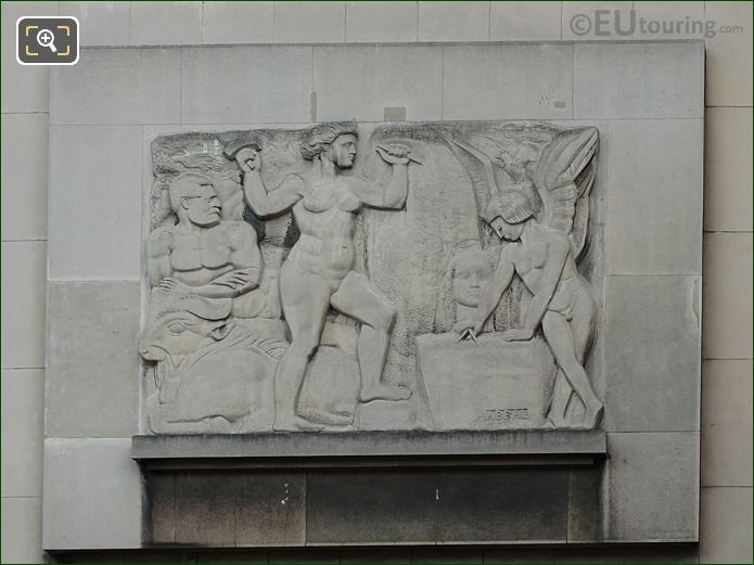 La Sculpture on Palais de Chaillot NW wing in Paris