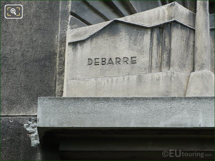 Debarre inscription on The Architect sculpture
