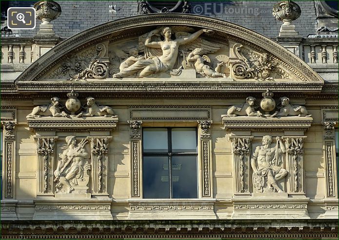 Aile de Flore La Gloire sculpture Musee du Louvre