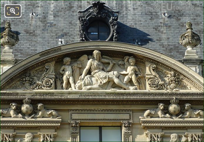 La Force pediment sculpture, Aile de Flore, The Louvre