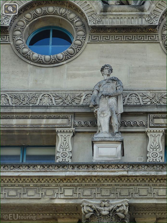 LHS Sentinelle statue west facade Pavillon de Flore