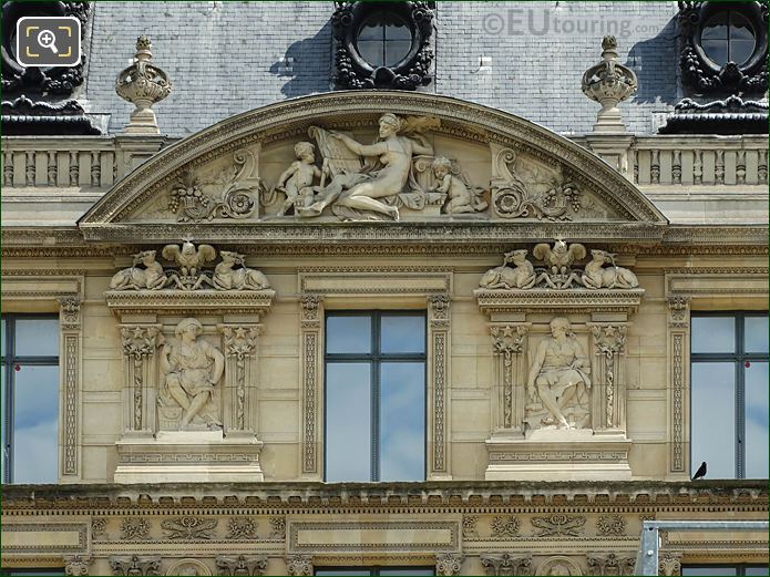 Aile de Marsan L’Architecture sculpture, Musee du Louvre, Paris