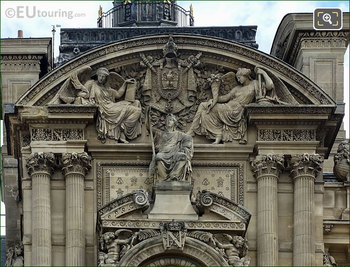 Allegory statue group of France Pavillon de Rohan