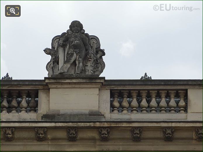 North facade of Aile Mollien and La Renaissance statue