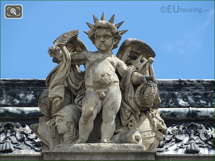 Les Gloires de la France statue, Aile Henri II, Musee du Louvre