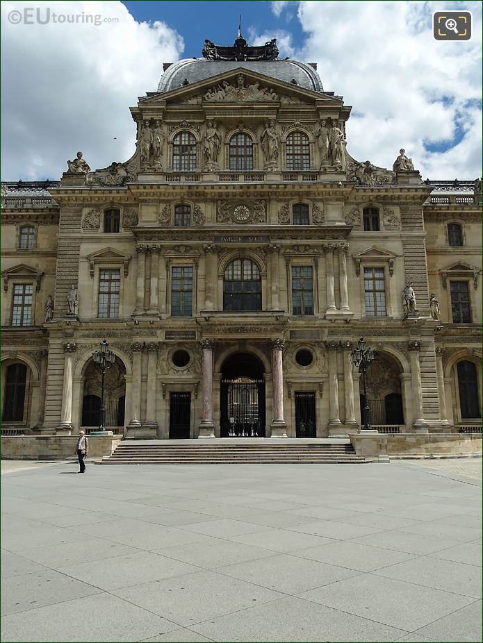 West facade of Pavillon Sully at the Louvre