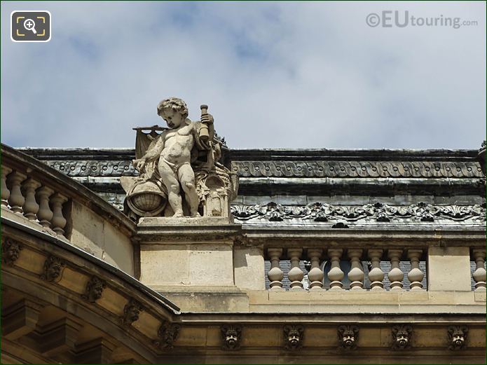 South facade Rotonde de Beavais, Les Decouvertes Maritimes statue