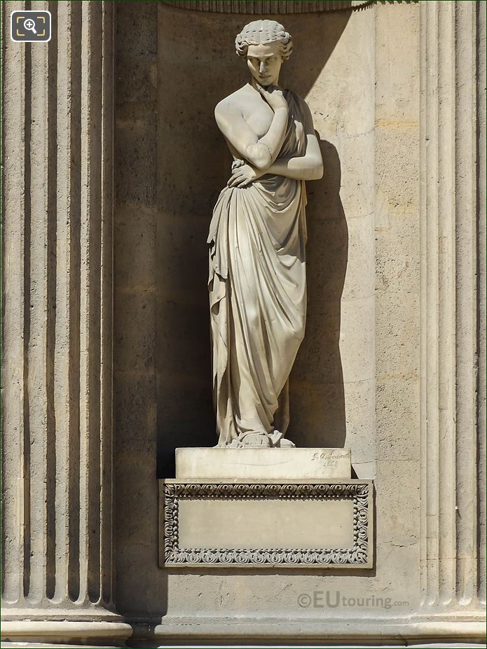 Pensierosa statue, Aile Nord, Musee du Louvre, Paris