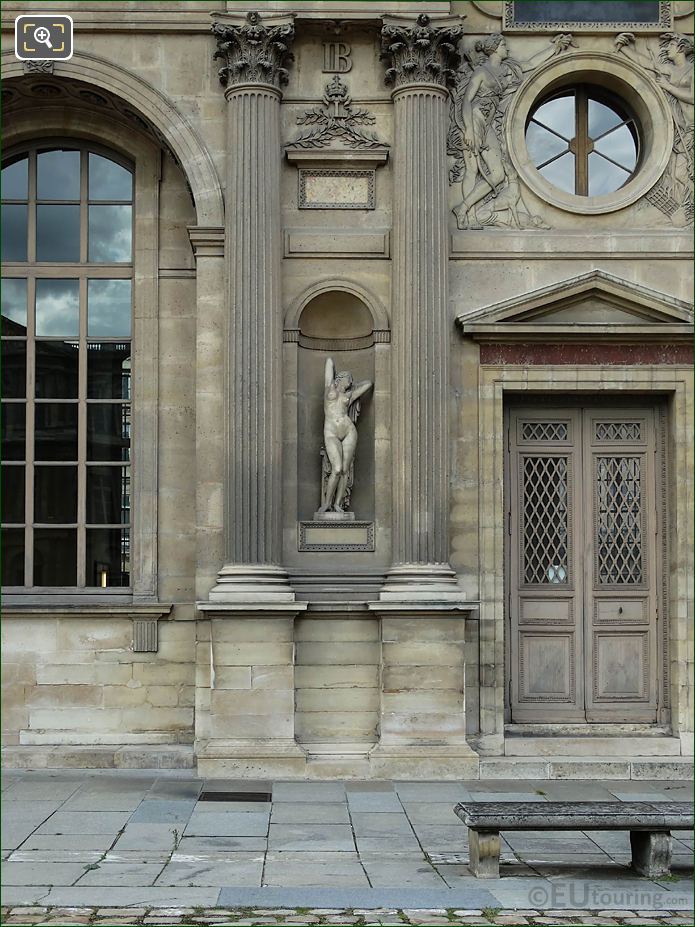 South Facade, Aile Nord and Phryne statue, The Louvre, Paris