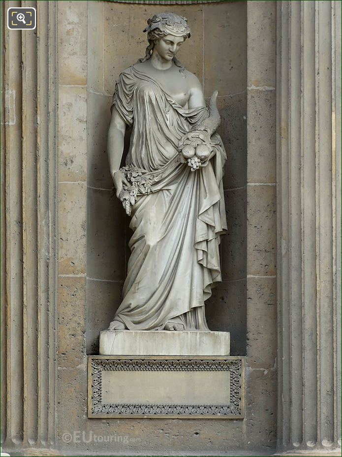Marble Abondance statue, Aile Est, The Louvre, Paris