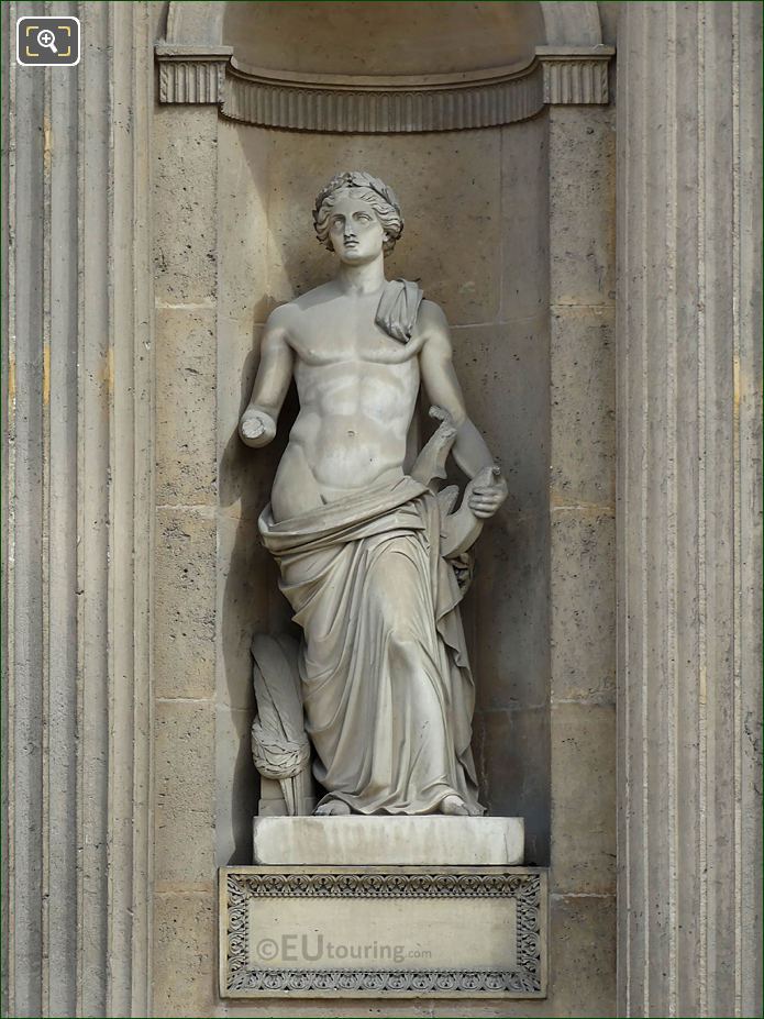 God of Music statue Aile Est, Musee du Louvre, Paris