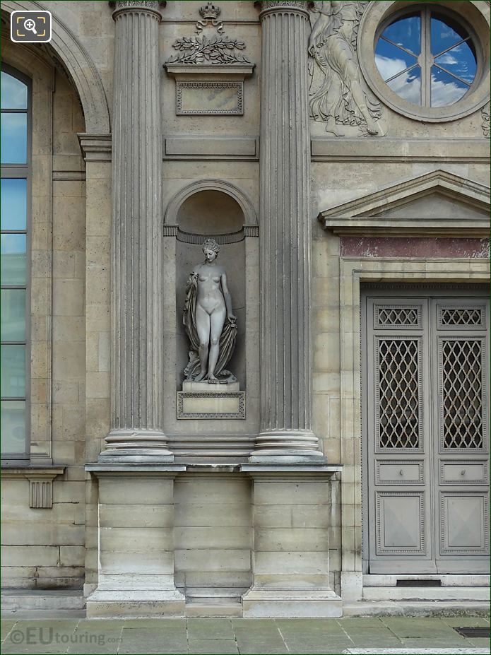 North facade Aile Sud with Leucothea statue, The Louvre, Paris