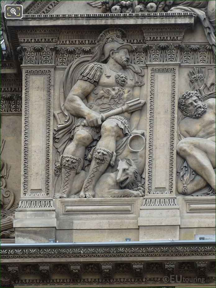God Of War sculpture Mars, Aile Lescot, The Louvre, Paris