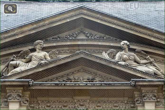 Left side Renommee statue, Pavillon de l'Horloge, Musee du Louvre