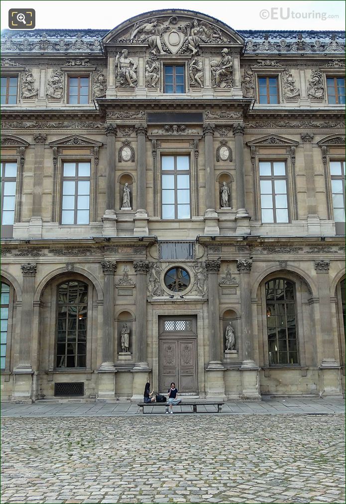 East facade of Aile Lemercier from Cour Carree of The Louvre