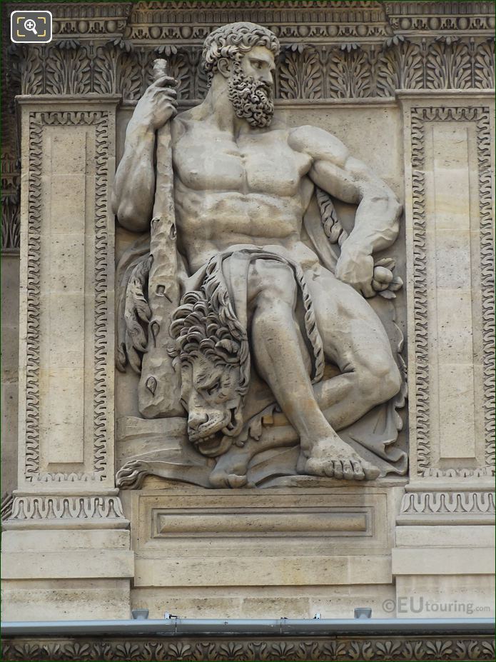 Hercules sculpture, Aile Lemercier, Musee du Louvre, Paris
