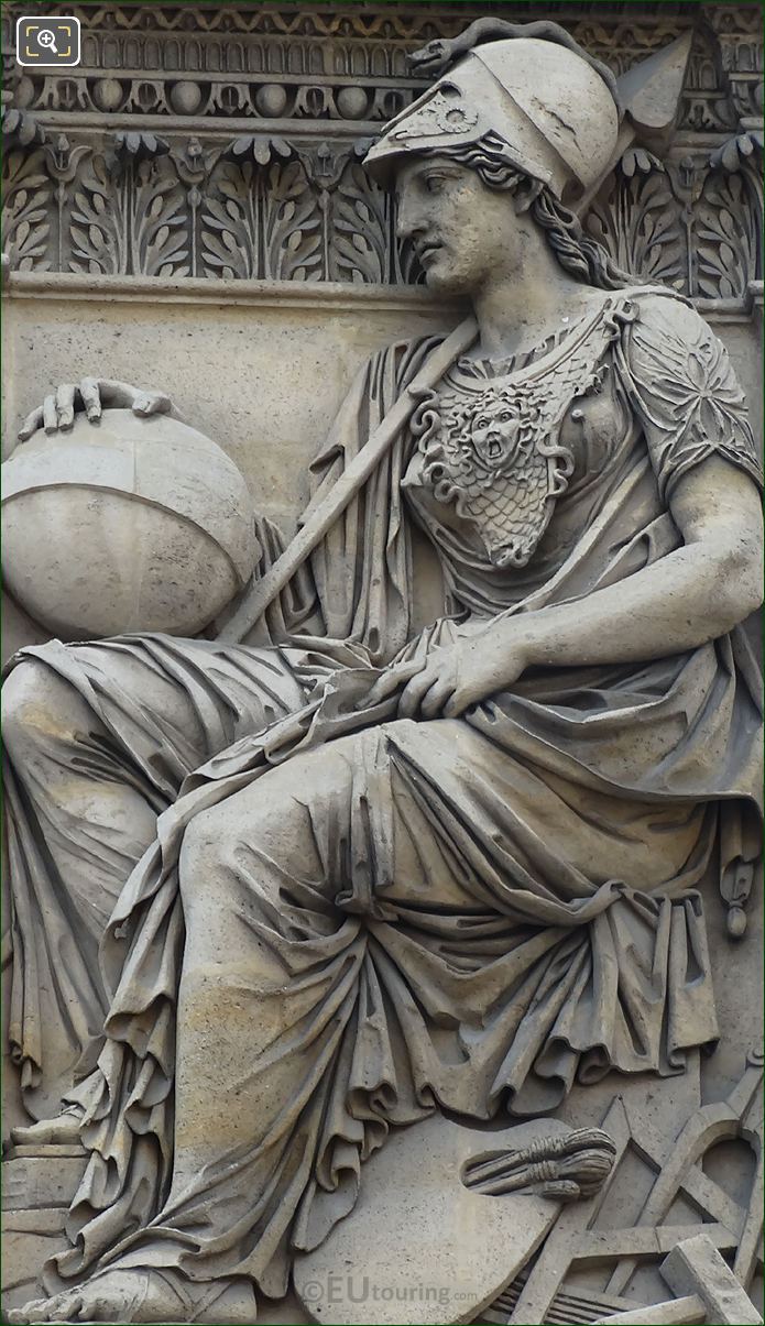 Roman Goddess of Wisdom Minerva sculpture by Philippe Laurent Roland
