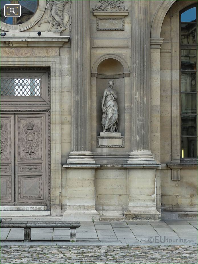 The Louvre, Aile Lemercier La Douceur statue, East facade