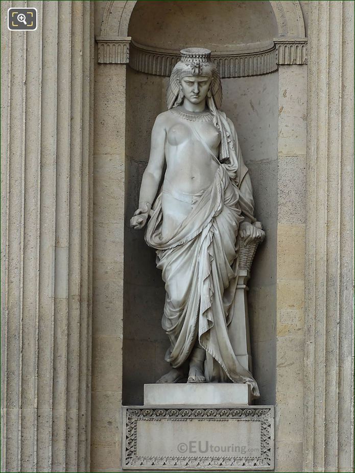 Marble Cleopatra statue, Aile Lemercier, Musee du Louvre