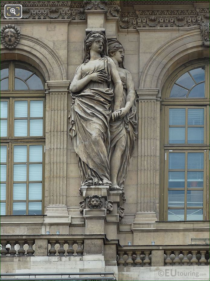 2nd from left Caryatid sculptures, Pavillon de l'Horloge, The Louvre