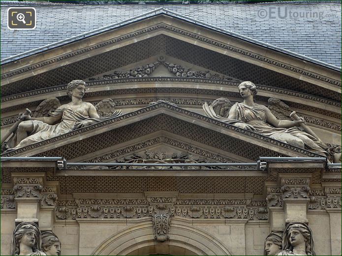 Right side Renommee statue, Pavillon de l'Horloge, The Louvre