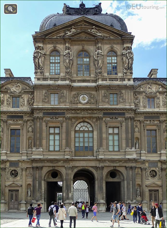 East facade Pavillon de l'Horloge, The Louvre, Paris