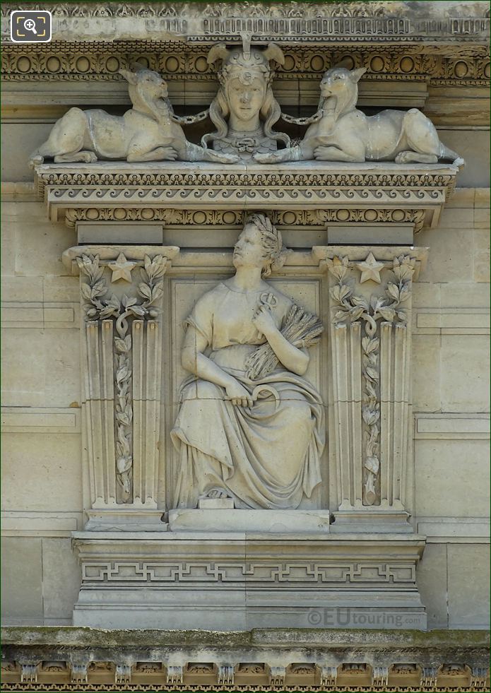 8th window right side The Peace sculpture, Aile de Marsan, The Louvre