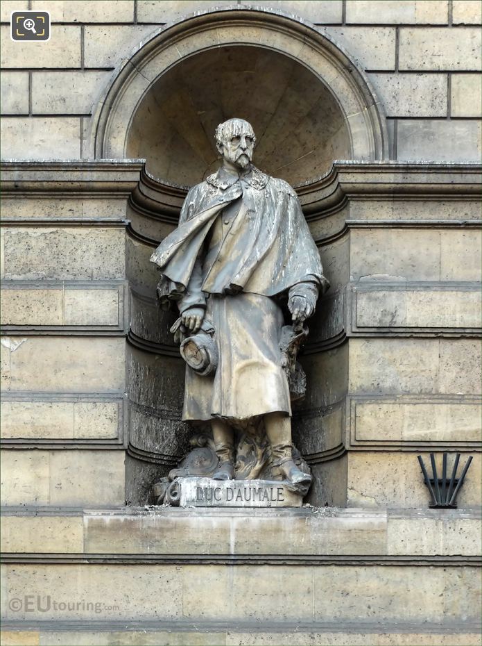 Duc d'Aumale statue, Aile de Rohan-Rivoli, The Louvre, Paris