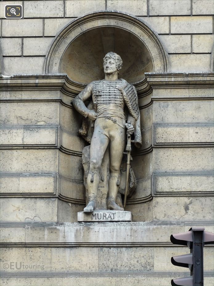 Niche with Joachim Murat statue, Aile de Rohan-Rivoli, The Louvre