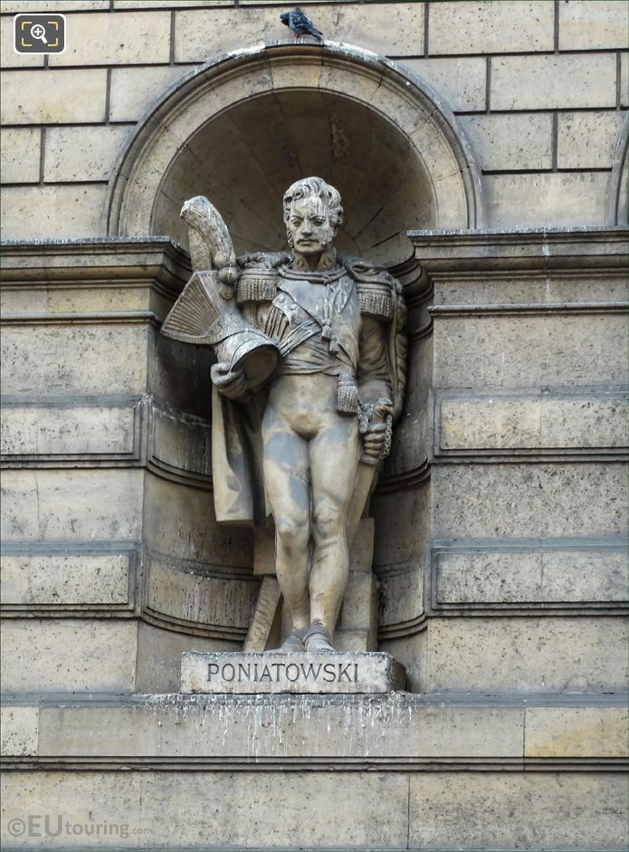 Jozef Poniatowski statue, Aile de Rohan-Rivoli, The Louvre