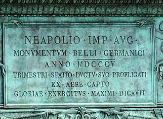 Colonne Vendome inscription