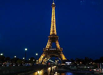 Eiffel Tower lights north west side