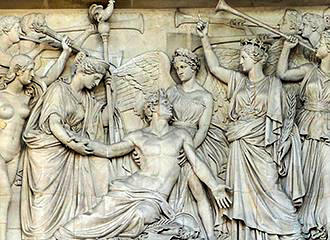 The Pantheon door sculpture