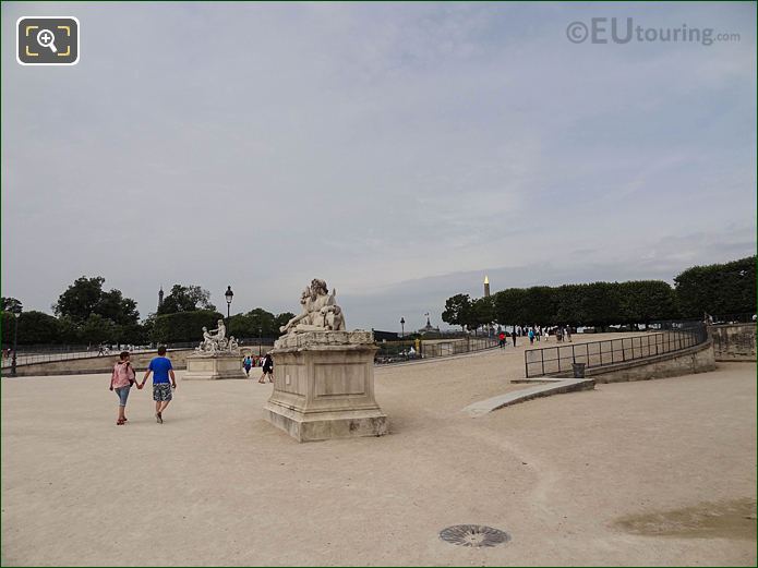 Fer a Cheval ramps, Jardin des Tuileries looking SW