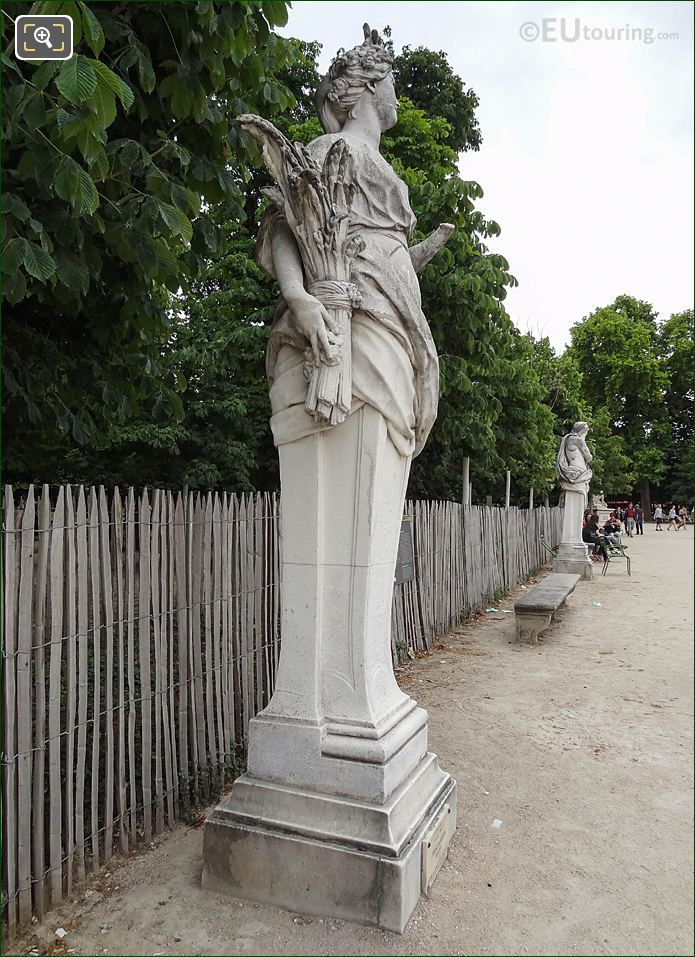Salle Verte Sud-Ouest border copy statues, Jardin des Tuileries